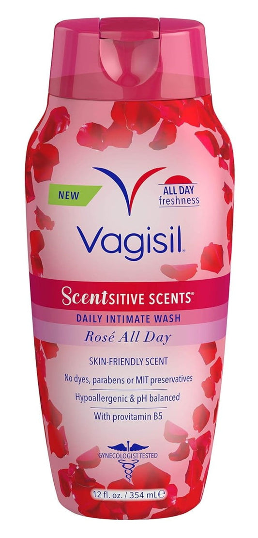 Vagisil Wash Scentsitive Scents Rose All Day 12oz (Pack of 3)