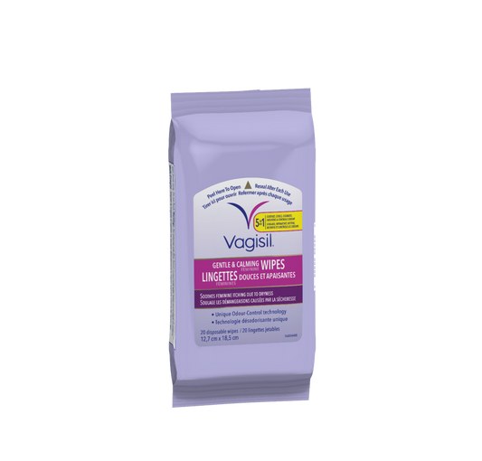 Vagisil®: Gentle & Calming Feminine Wipes - 20 Wipes