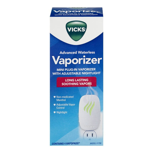 Vicks Pediatric Advanced Waterless Mini Plug-in Vaporizer with Nightlight