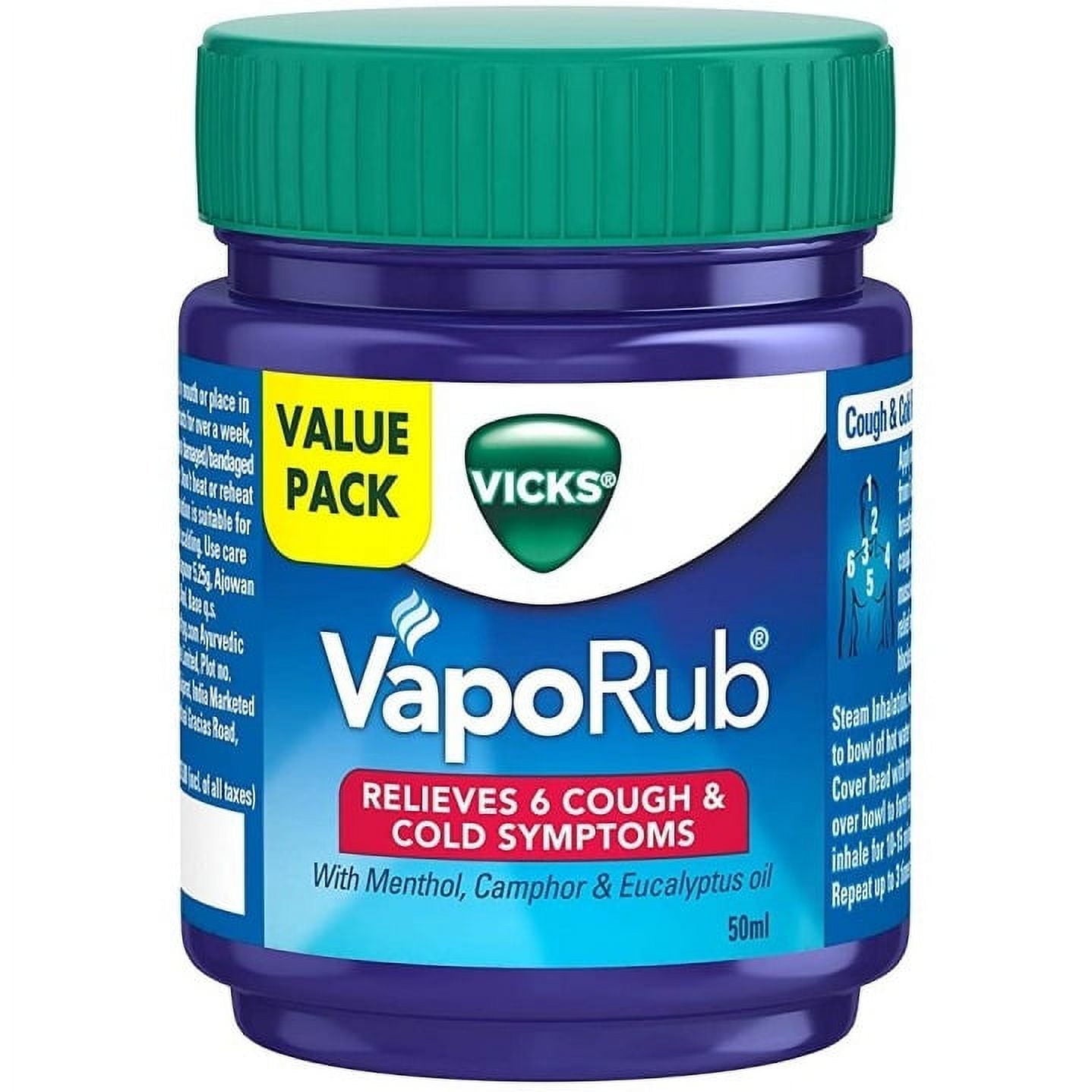 Vicks VapoRub Cough Suppressant Topical Chest Rub &amp; Analgesic Ointment - 1.76 oz