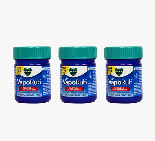 Vicks VapoRub Ointment 25ml - Family Pack (3)