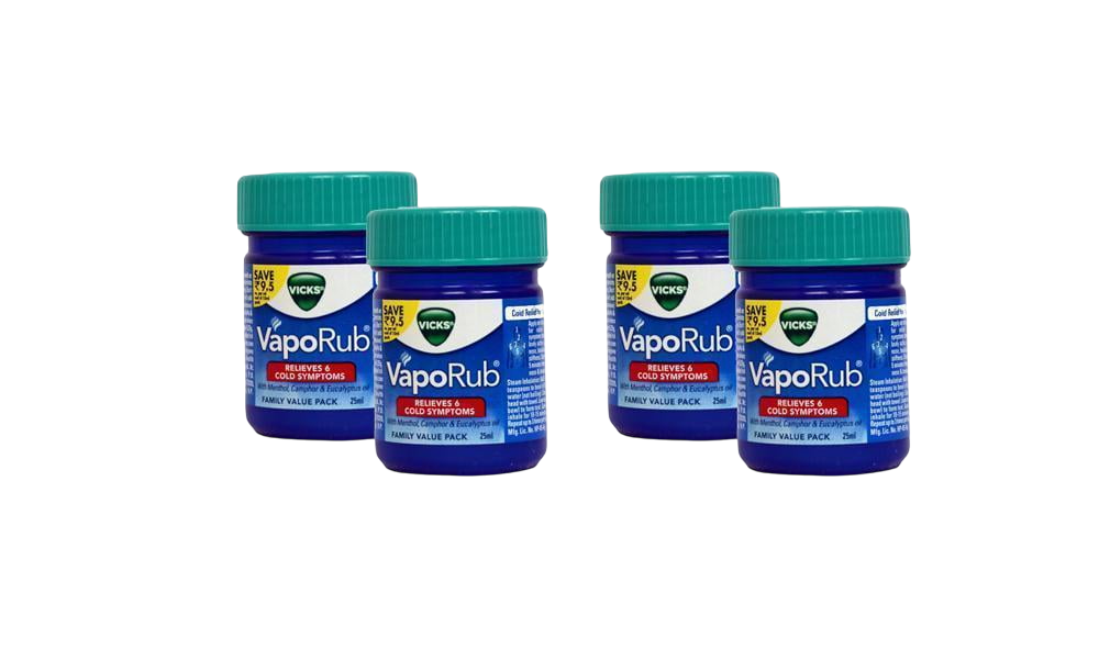 Vicks VapoRub Ointment 25ml - (Family Pack 4)