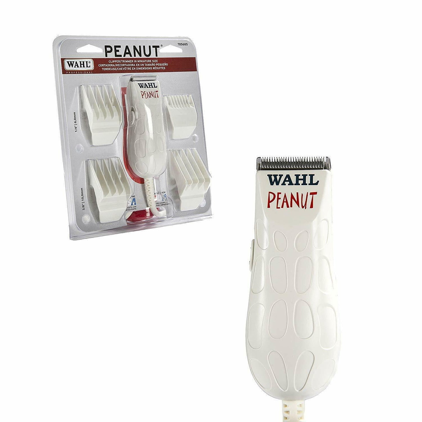 Wahl 8655 Peanut Clipper Trimmer White Corded Trimmer