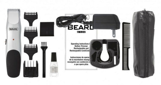 Wahl Cordless Beard and Mustache Trimmer with Acculock 6-Position Beard Guide and 3 Trimmer Attachment Combs