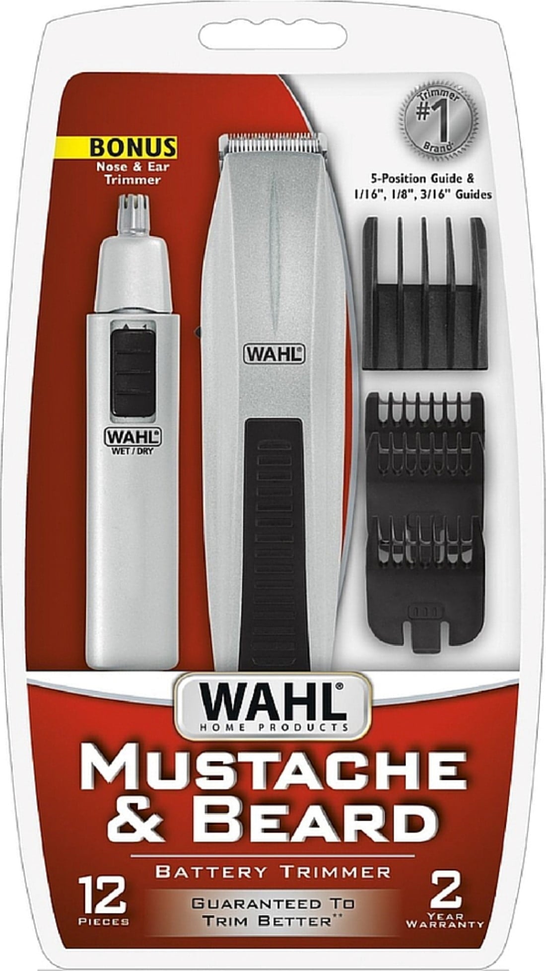 Wahl Mustache &amp; Beard Battery Trimmer Kit with Bonus Nose Trimmer 1 ea