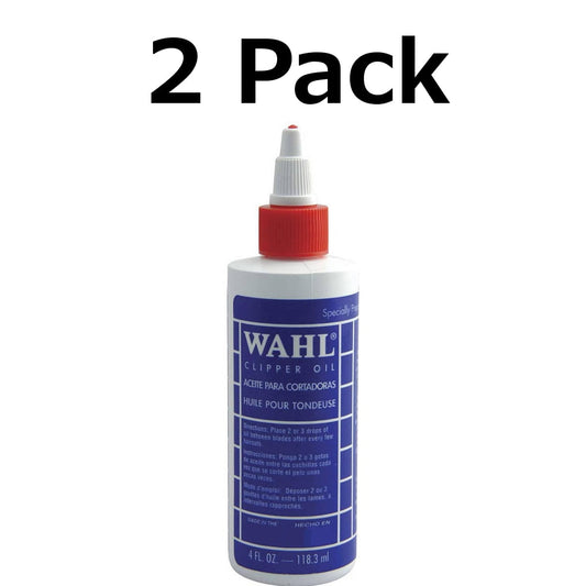 Wahl Professional Trimmer Oil Lubricant Hair Clipper Lube 4 oz Bottle (2-Pack)