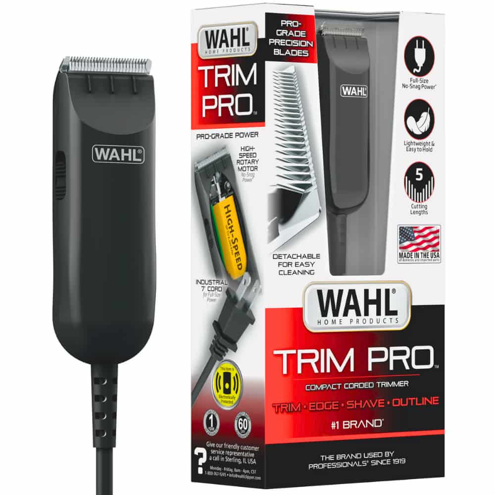 Wahl Trim Pro Compact Corded Trimmer for Men with Detachable Blades 3025731