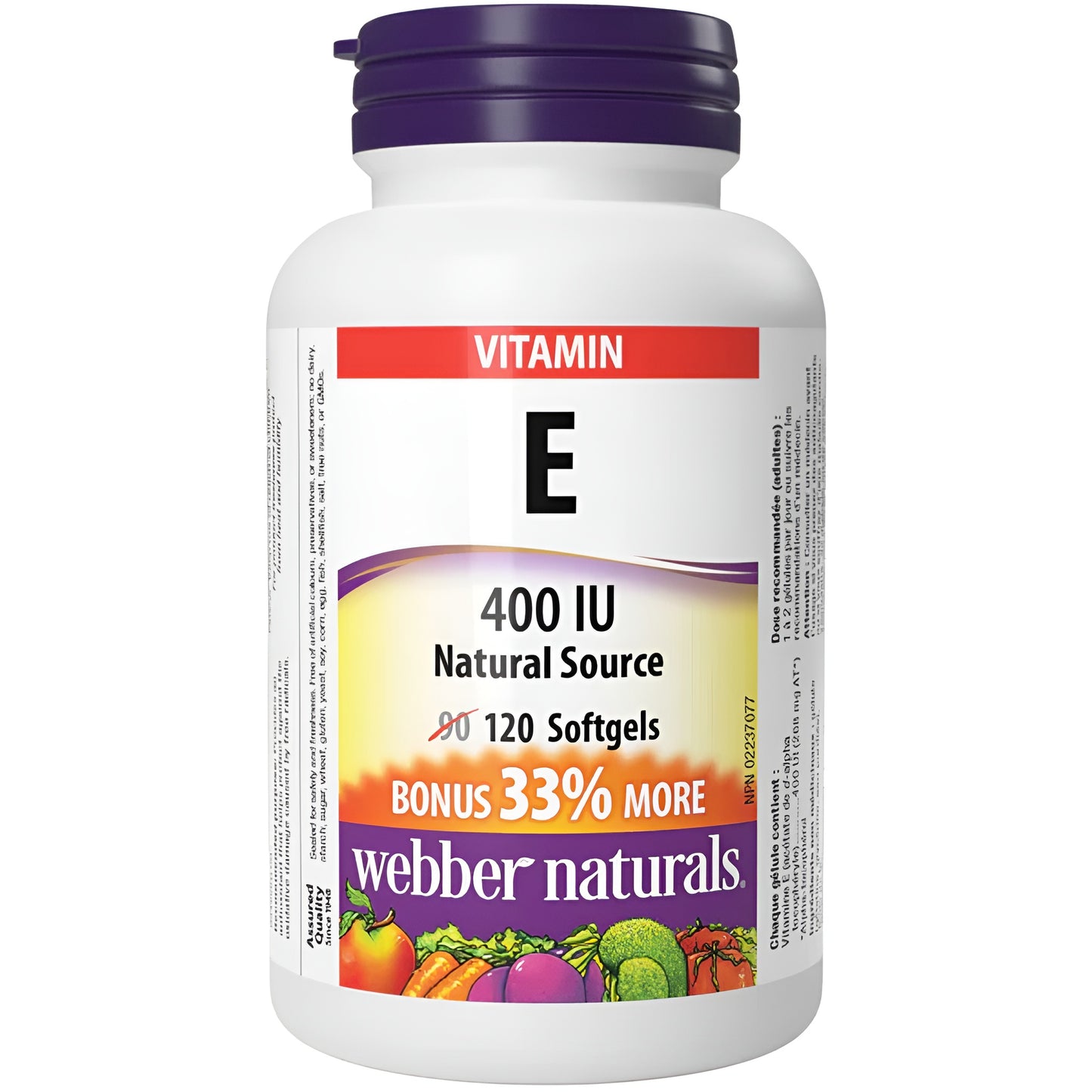 Webber Natural's Vitamin E 400IU - 120s