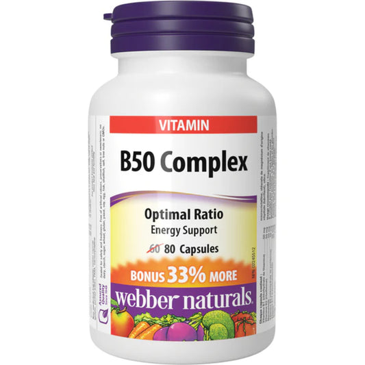 Webber Naturals B50 Complex Capsules - 80's