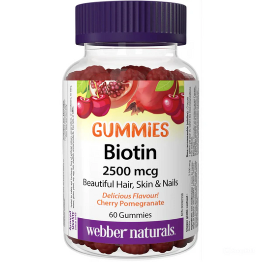 Webber Naturals Biotin 2500mcg Gummies - 60s