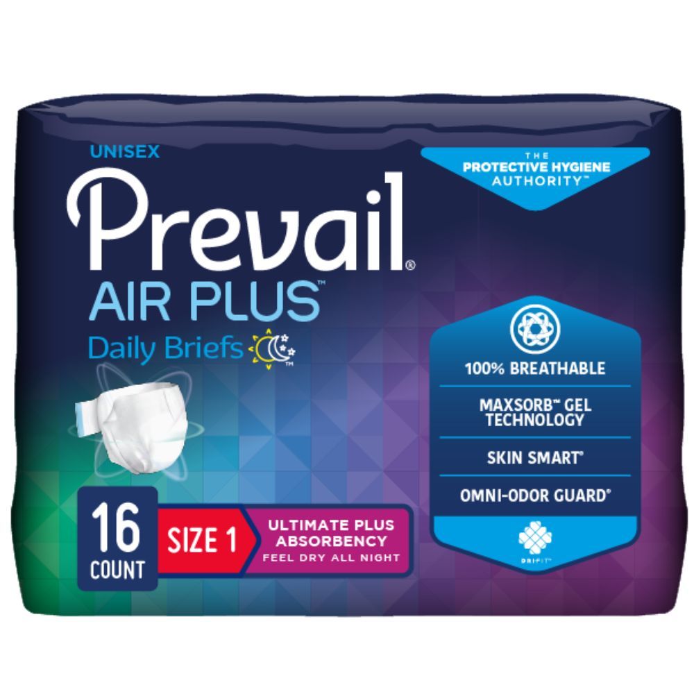 Prevail Air Plus™ Stretchable Briefs, Size 3 (58" - 70") - Beige (Pkg 15 pcs)