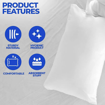 White tissue pillowcase with backing