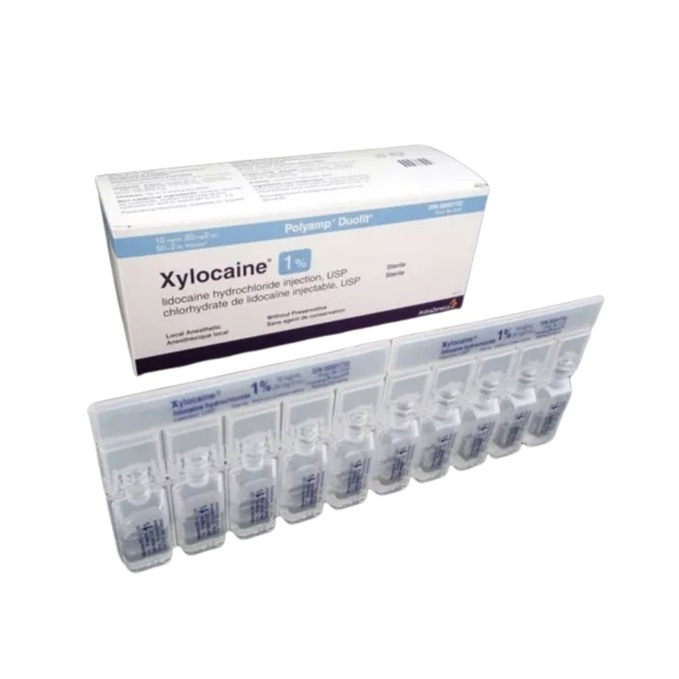 Xylocaine 1% Injection, Polyamp 2mL, Plain – Safe Care Store Canada
