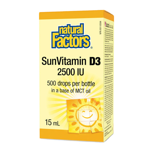 Natural Factors: SunVitamin D3 Drops 2500IU