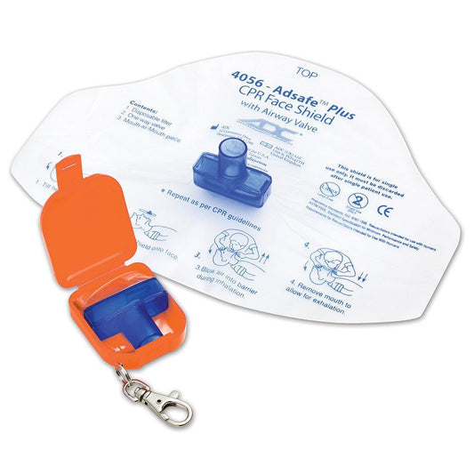 Adsafe™ Plus Face Shield w/1 Way Valve, Orange