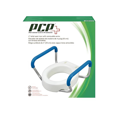 Airway 4” Toilet Seat Riser With Removable Arms