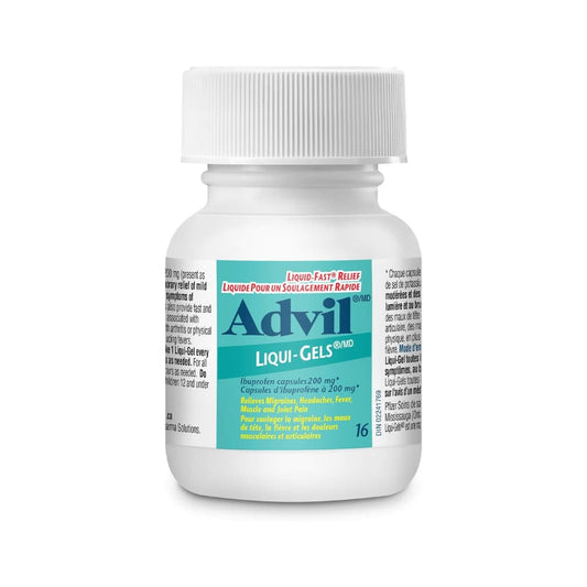 Advil Regular Strength Liqui-Gels Ibuprofen Capsules for Headaches and Pain Relief, 200 mg, 16 Count