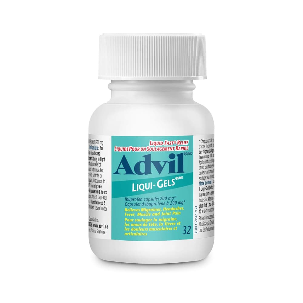 Advil Regular Strength Liqui-Gels Ibuprofen Capsules for Headaches and Pain Relief, 200 mg, 32 Count