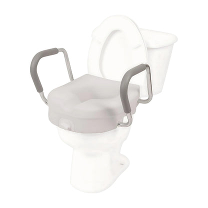 Airway Molded Raised Toilet Seat With Removable Arms