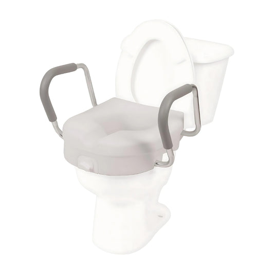 Airway Molded Raised Toilet Seat With Removable Arms