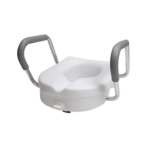 Airway Molded Toilet Seat Riser With Arm Rests