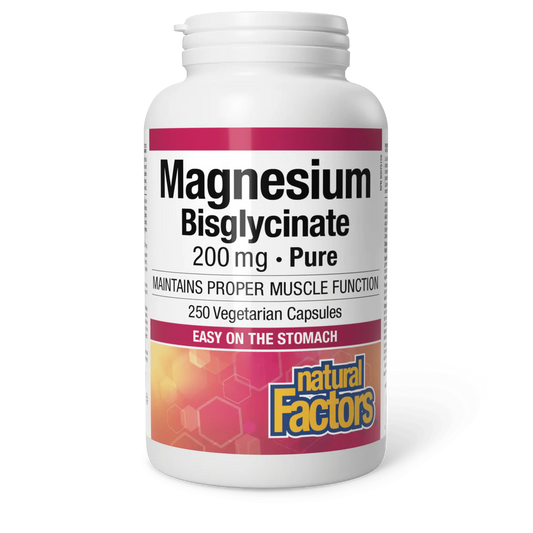 Natural Factors: Magnesium Bisglycinate Pure 200 mg Capsules