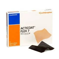 Acticoat Flex 7 Silver Antimicrobial Barrier Dressing - 2" x 2" - Box of 5