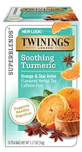 Twinings Soothing Turmeric Herbal Tea - Orange and Star Anise - 18's