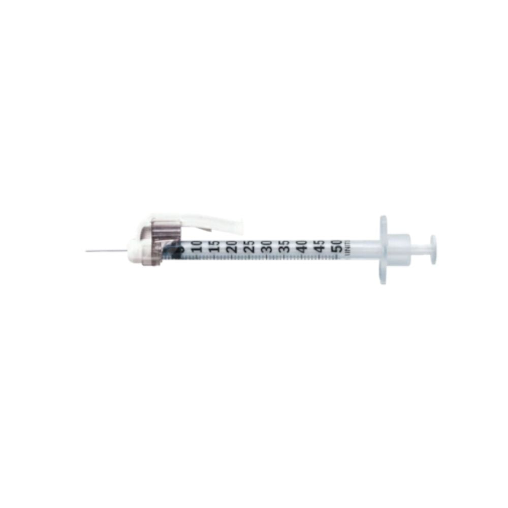 BD Safety-Glide™ Insulin Syringe, 13mm x 29G, 1/2 mL (Box 100 pcs)