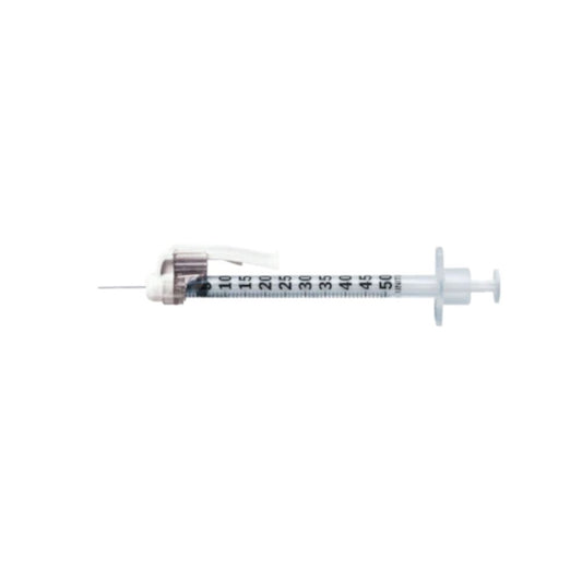 BD Safety-Glide™ Insulin Syringe, 13mm x 29G, 1/2 mL (Box 100 pcs)