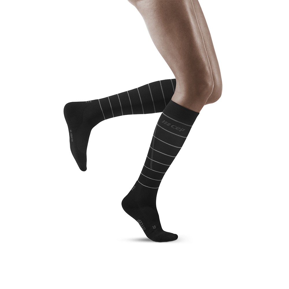 Womens Reflective Compression Socks Knee High 20-30mmHg