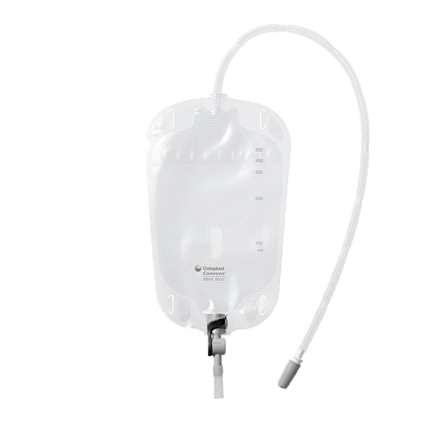 Conveen® Security+ Leg Bag, Lever Outlet, Straps, Sterile, 17oz (500ml) - 1 Each