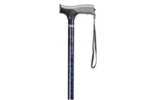 CAREX Soft Grip Derby Cane - Designer Blue