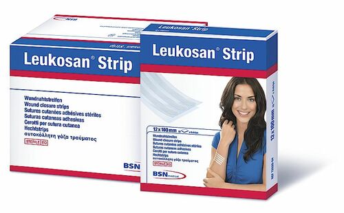 Bx/50 (6 Strips/Pk) Leukosan Strip Adhesive Closure Strips 6Mm X 38Mm