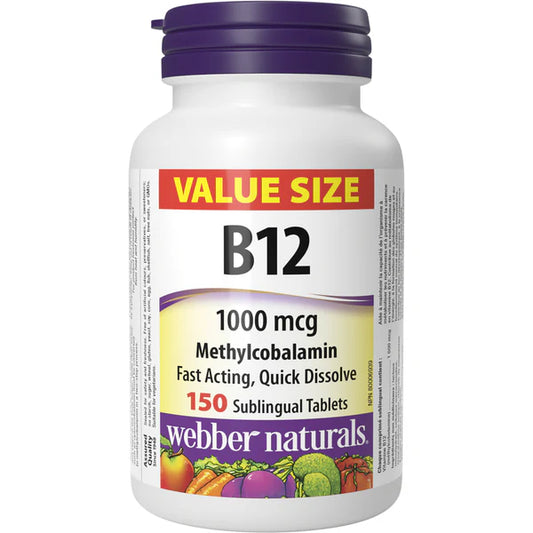 Webber Naturals Vitamin B12 - 1000mcg - 150s