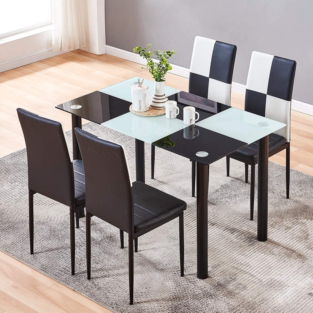 Dinning Table Multi Ht/ Edge Style, Dark Rum Cherry. 4 People. - Ea/1