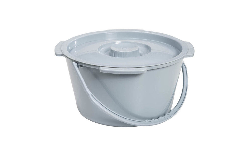 Commode Bucket with Handle and Lid, 7.5qt