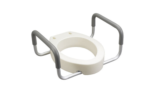 Premium Raised Toilet Seat Rizer W/removable Arms-Elongated