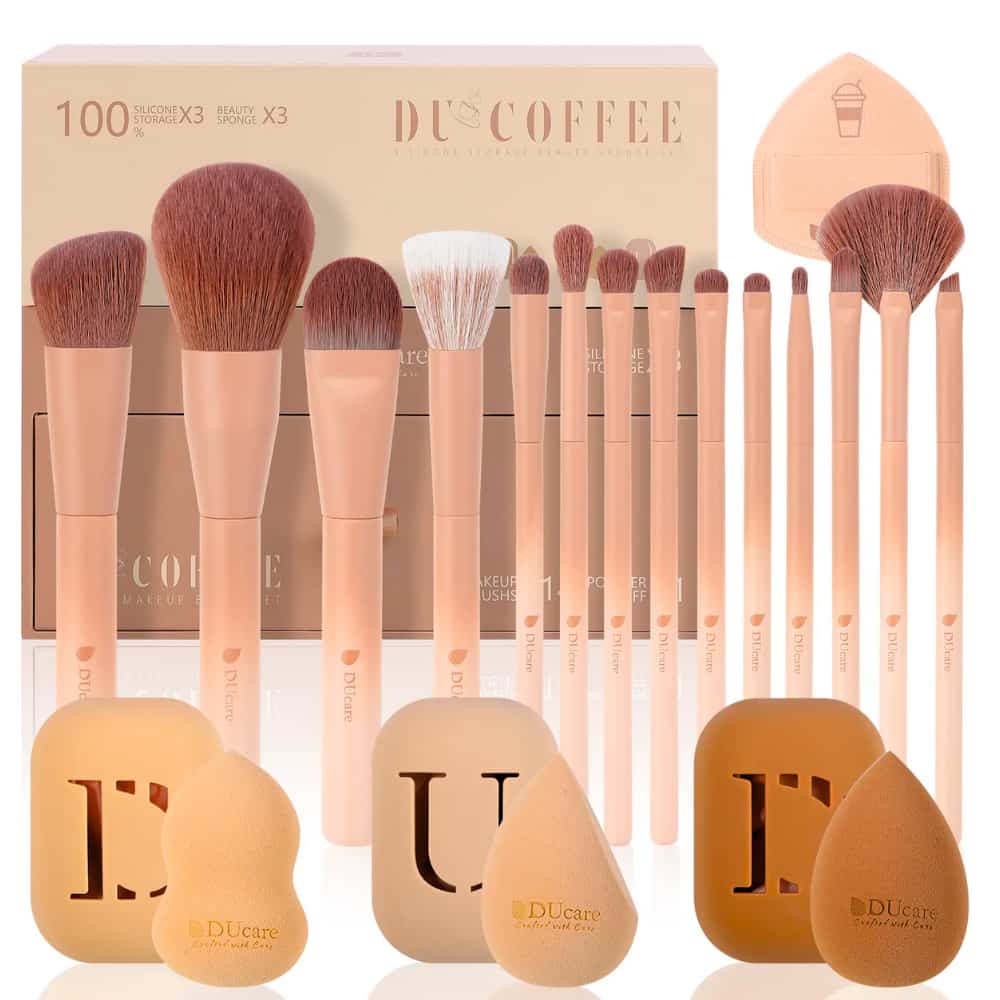 du Coffee Luxury Pro Artistry Face & Eye Brush Set