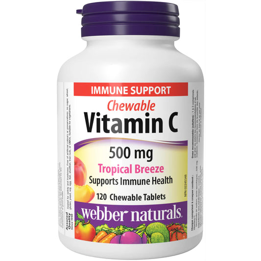 Webber Naturals Tropical Breeze Vitamin C Chewable Tablets - 500mg - 120's