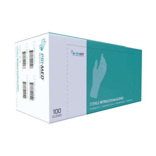 PRIMED® Extended Cuff Sterile Nitrile Gloves, X-Large (Box 50 pcs)