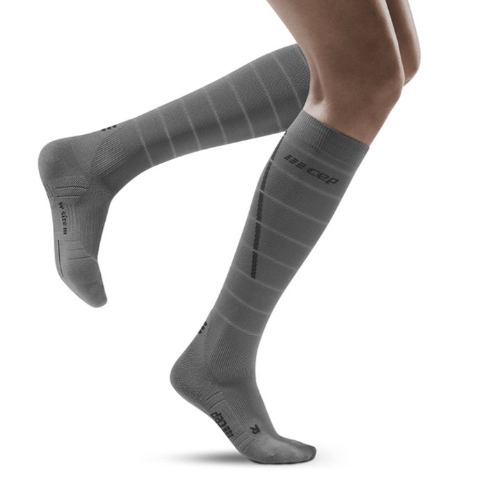 Mens Reflective Compression Socks Knee High 20-30mmHg