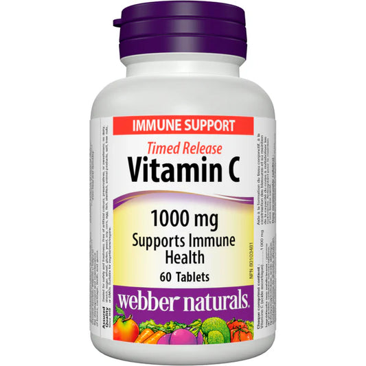 Webber Naturals Timed Release Vitamin C Tablets - 1000mg - 60's