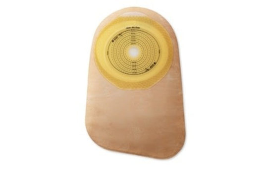PREMIER ONE-PIECE FLAT SKIN BARRIER 9" CLOSED POUCH BEIGE SOFTFLEX,WITH FILTER PRE-CUT 1" BX/30