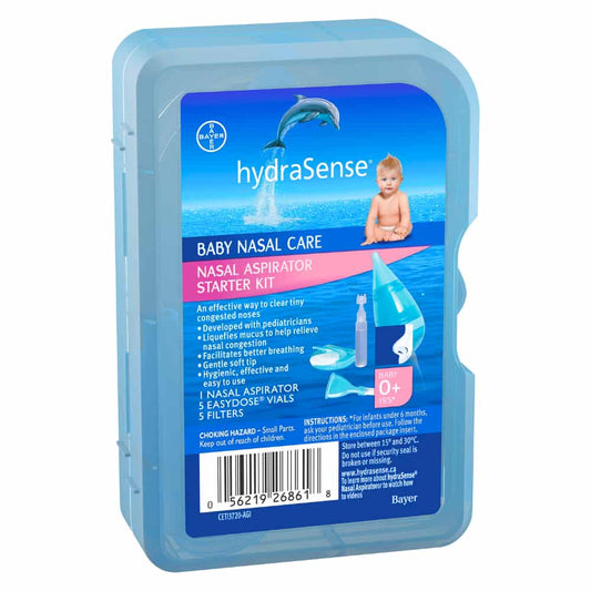 hydraSense Nasal Aspirator Starter Kit Baby Nasal Care Relieve Congested and Stuffy Noses 1 Kit