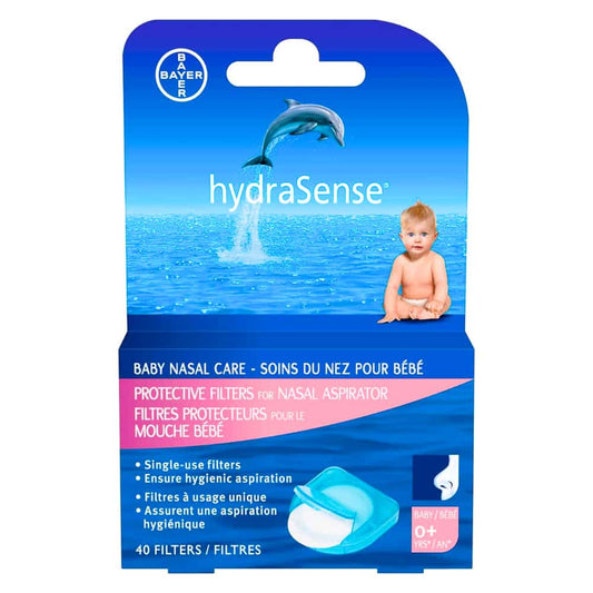 hydraSense Protective Filters for Nasal Aspirator, Baby Nasal Care, Single-Use, 40 Filters