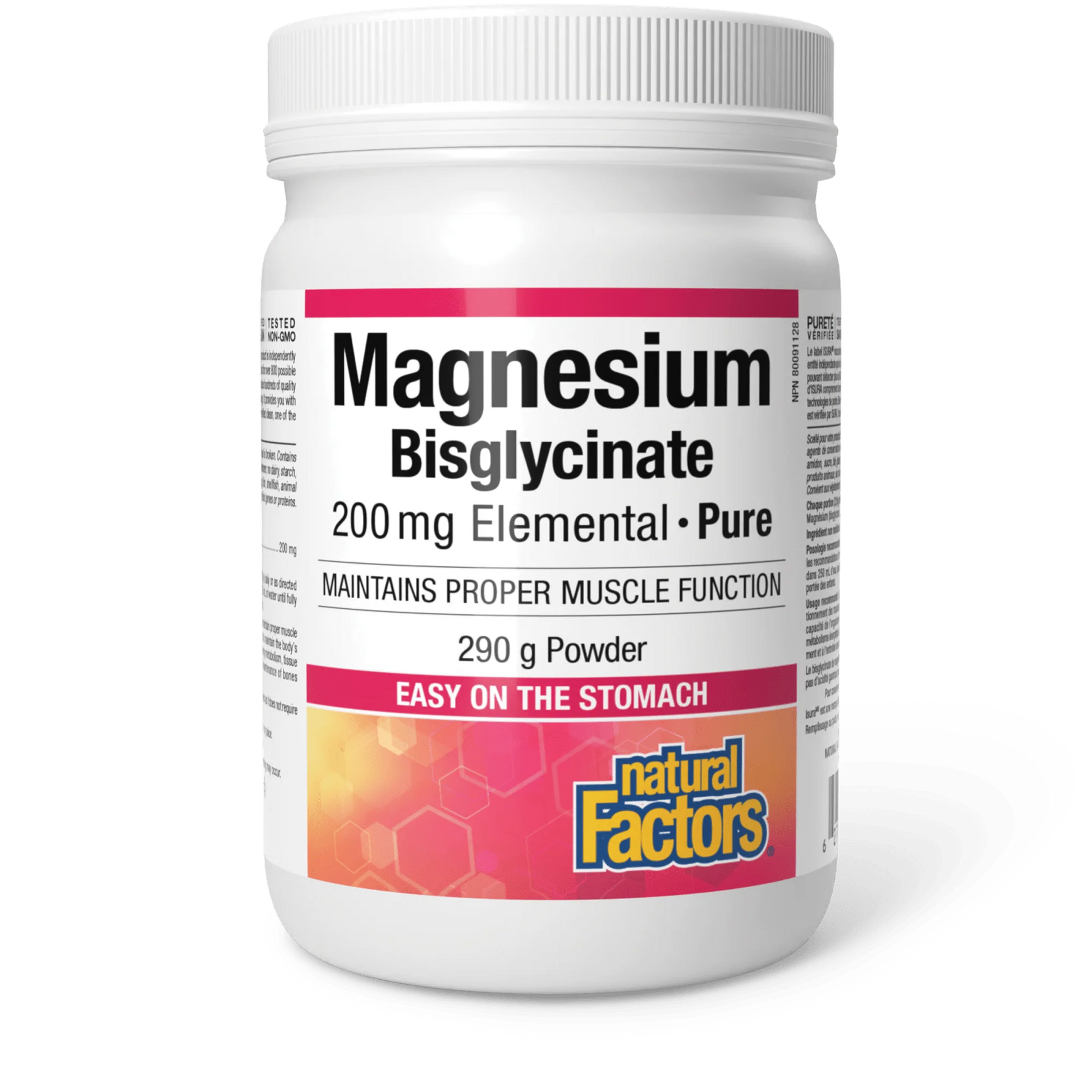Natural Factors: Magnesium Bisglycinate Pure 200 mg Powder