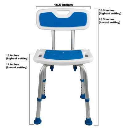 Airway Padded Bath Safety Seat with Backrest