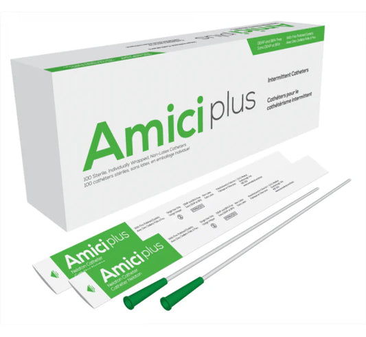 Catheter, Intermittent Plastic without Funnel (Amici Plus) 12Fr 7 in