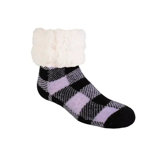 Pk/3pkg (2 Pairs/Pkg) Pudus Infant: 1 Pair - Paw Print Pink/Wht/Pur & 1 Pair - Polka Dots Pur/Wht/Pink